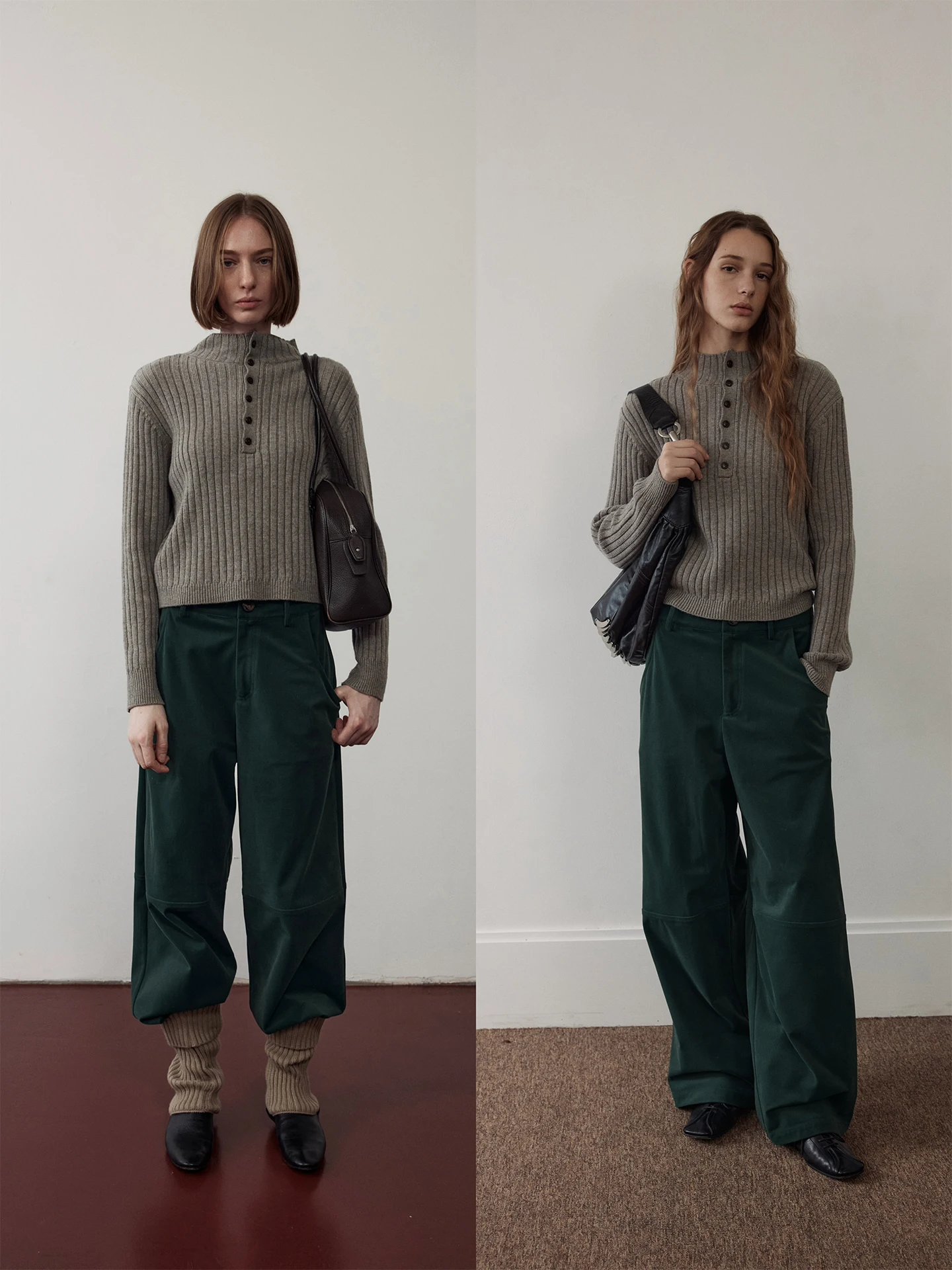 

Мягкие брюки SOMETHING Plu Feel Cut Design в стиле ретро, бирюзовые, повседневные, с высокой талией, прямые, длинные, для женщин, для работы и отдыха