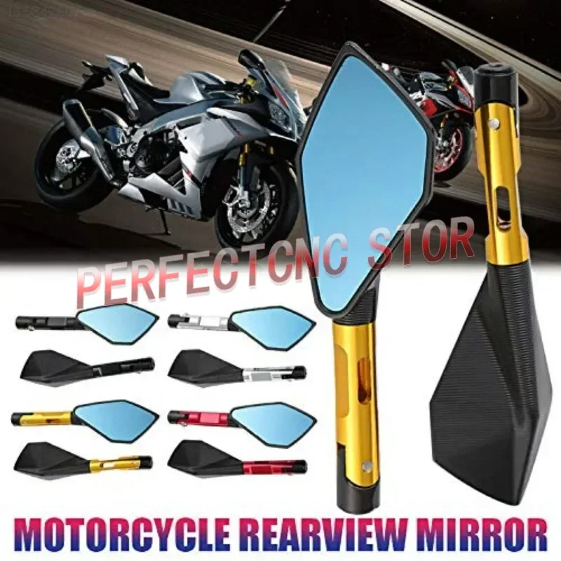 Motorcycle Rear View Mirror Bike Cycling Clear Wide Range Back Sight Rearview Reflector Adjustable Handlebar Left Right Mirror