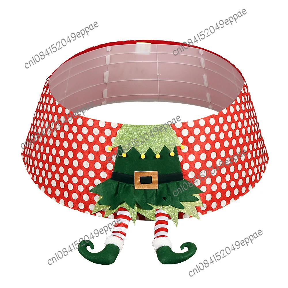 

Christmas Tree Elf Collar with Pc Boards Elf Leg Tree Ring Bottom Decoration Cute Tree Stand Cover Holiday Supplies