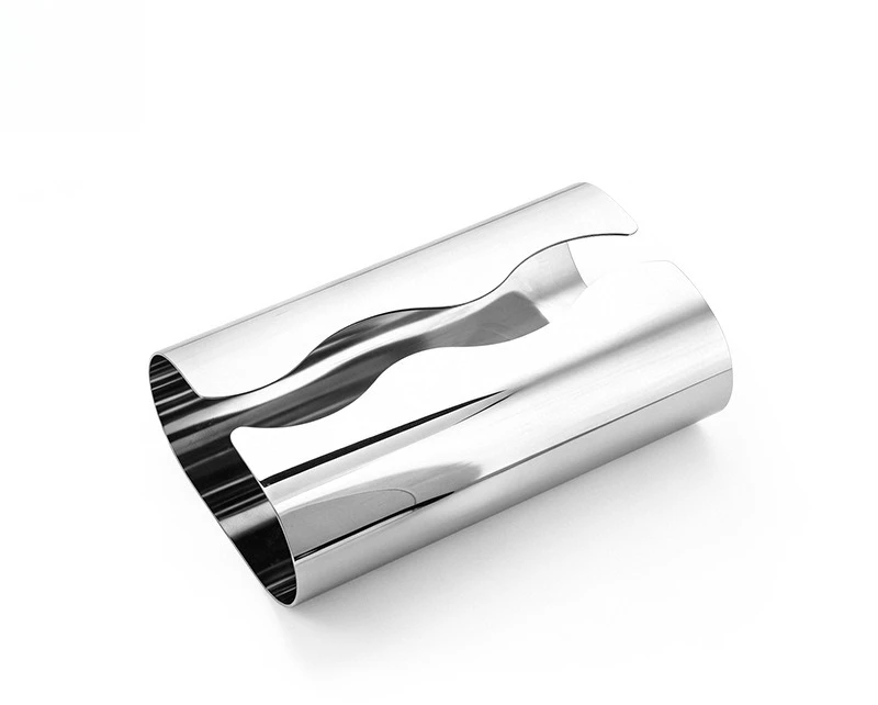 Art wave pattern, stainless steel tissue box, mirror forging process, high sense