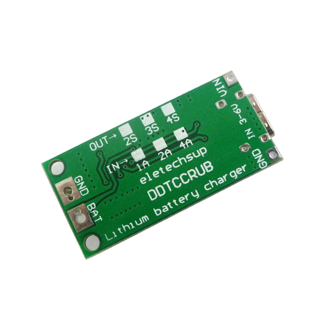 Type C BMS 2S 3S 4S 1A 2A 4A 18650 Lithium Battery Charger Board USB C Step-up Boost Module For Li-Po Polymer Power Bank