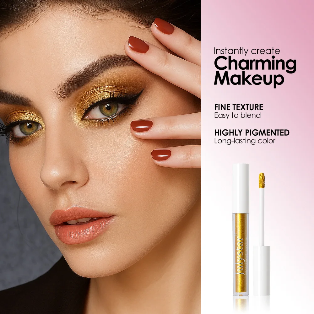 カラフルな防水リキッドアイシャドウ メタリック仕上げ 長時間持続 ハロウィンコスチュームパーティー ゴシックルック ステージメイク用