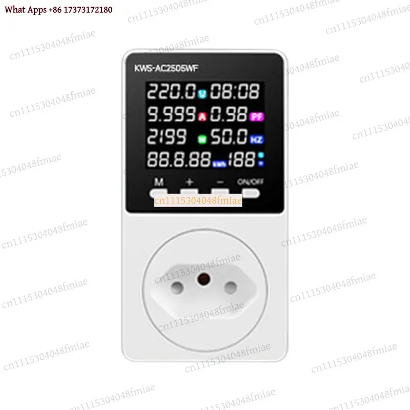 EYFL Tuya WiFi Smart Socket Digital Wattmeter Power Meter Electricity Consumption Analyzer Energy Monitor Kwh Meter BR Plug