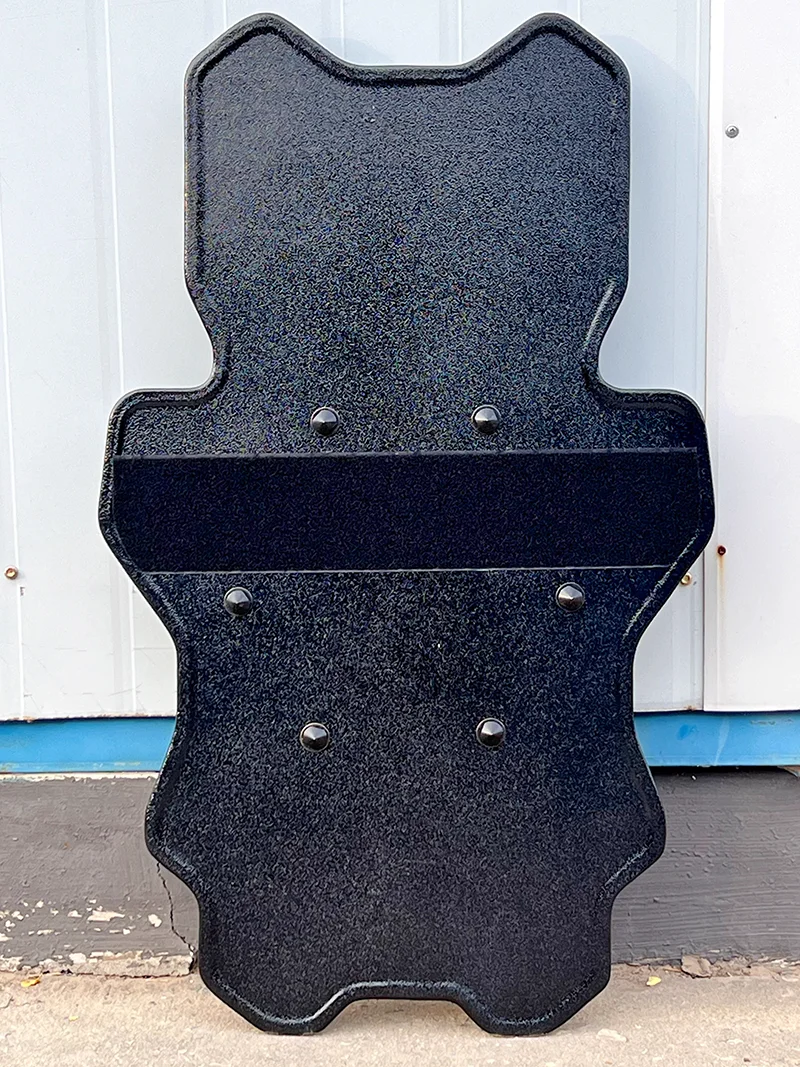 2026 New black sci-fi level 3 protection tactical shield cosplay prop, made of corrosion-resistant polyethylene view 4