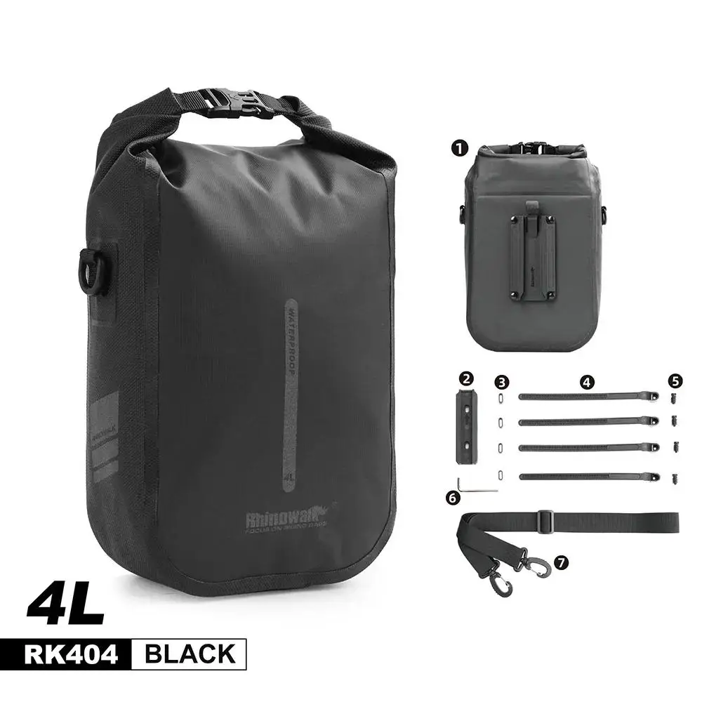 

4L Bicycle Quick Release Portable Electric Scooter Storage Bag Bike Front Fork Bag Bike Waterproof Cycling Bag Cycling Accessory