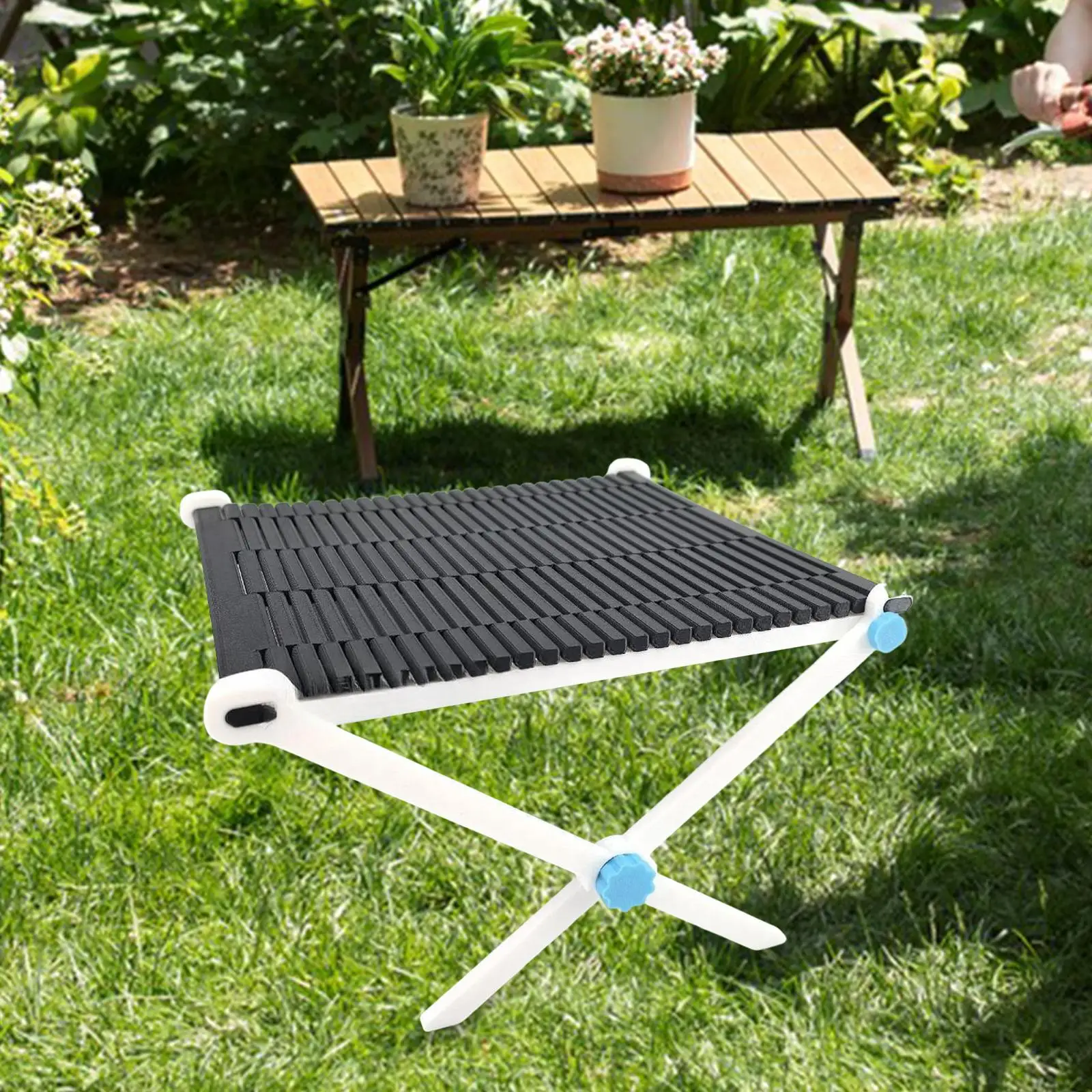 

Folding Stool Multifunction Space Saving Foot Stool Outdoor Furniture Ottoman Fishing Seat for BBQ Gardening Beach Travel Hiking