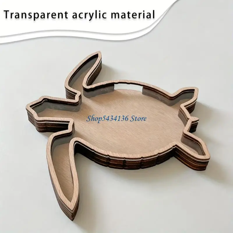 H7ED Coastal Homes Decors Seashells Holders Seashells Display Box with Clear Window