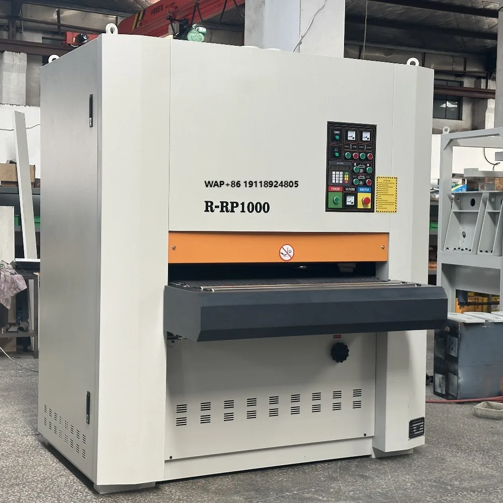 CE Woodworking Wood Furniture Cabine Board Primer Lacquer Paint Wide Belt Brush Polishing Calibrating Sander Sanding Machine
