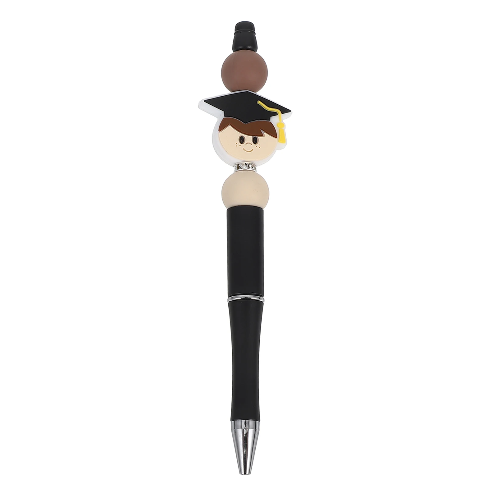 

Graduation Cap Beaded Ballpoint Pen Comfortable Grip Smooth Writing For Students Graduates Teachers Office Home Wedding Signing