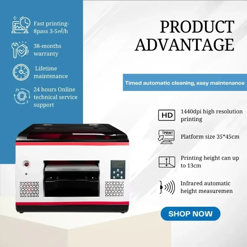 Desktop Small 3545 Inkjet Printer Tablet Bottle Mobile Phone Case Printer Digital A3 Printer for Small Businesses