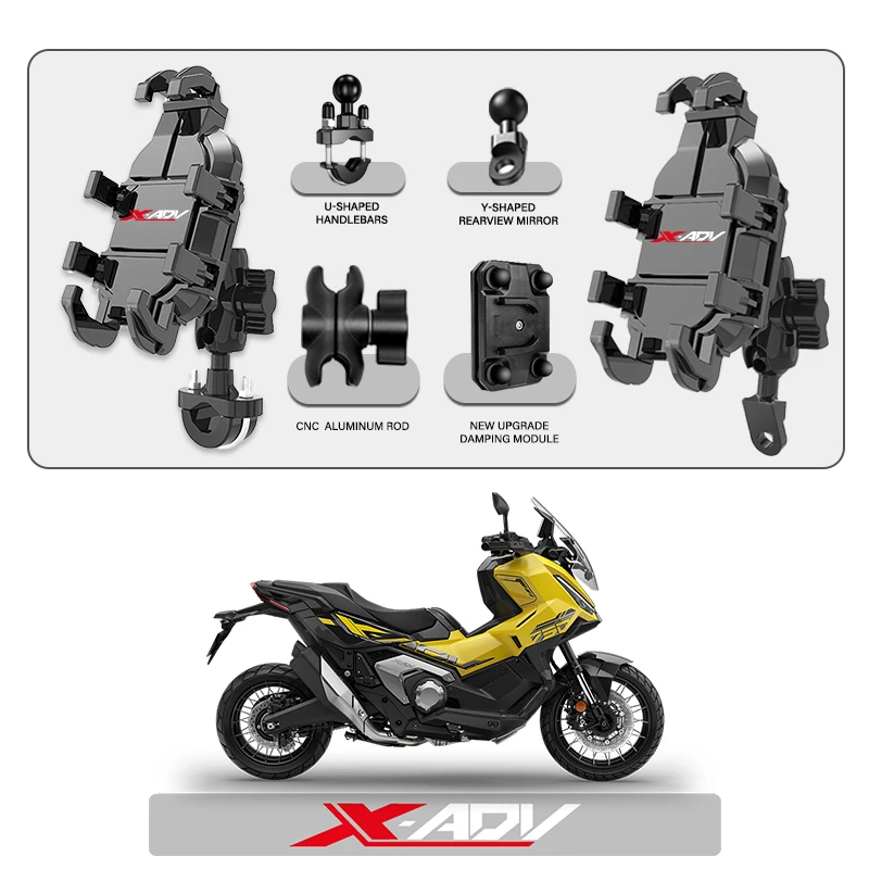 

Phone Mount Stand Motorcycle Holder 360° Rotatable ABS Adjustable For HONDA X ADV X-ADV XADV 750 2021-2022 2025