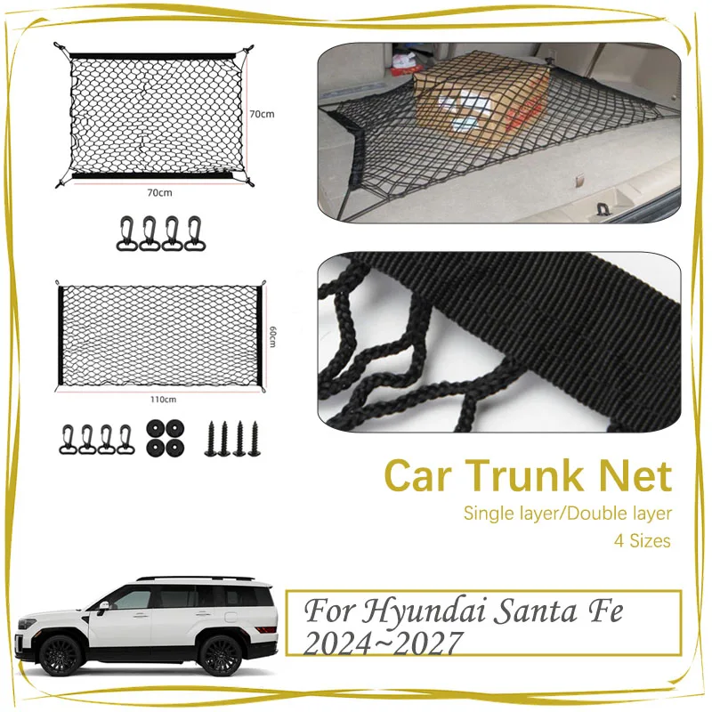 

Car Boot Trunk Nets For BYD Shark 2024 2025 2026 2027 Nylon Mesh Storage Organizer Rear Back Cargo Bags Gadgets Auto Accessories