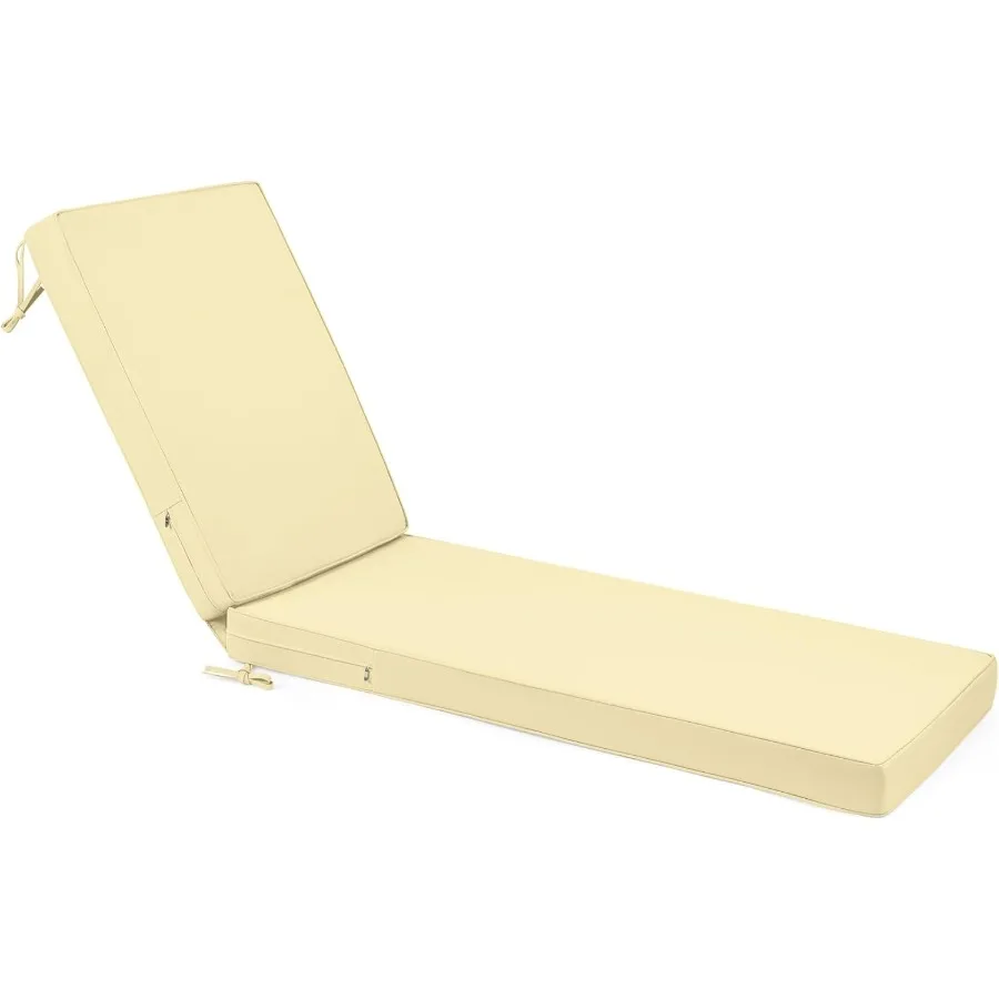 

Подушки для шезлонга на открытом воздухе с завязками, двусторонняя водонепроницаемая, устойчивая к выцветанию подушка для шезлонга, противоскользящий съемный чехол