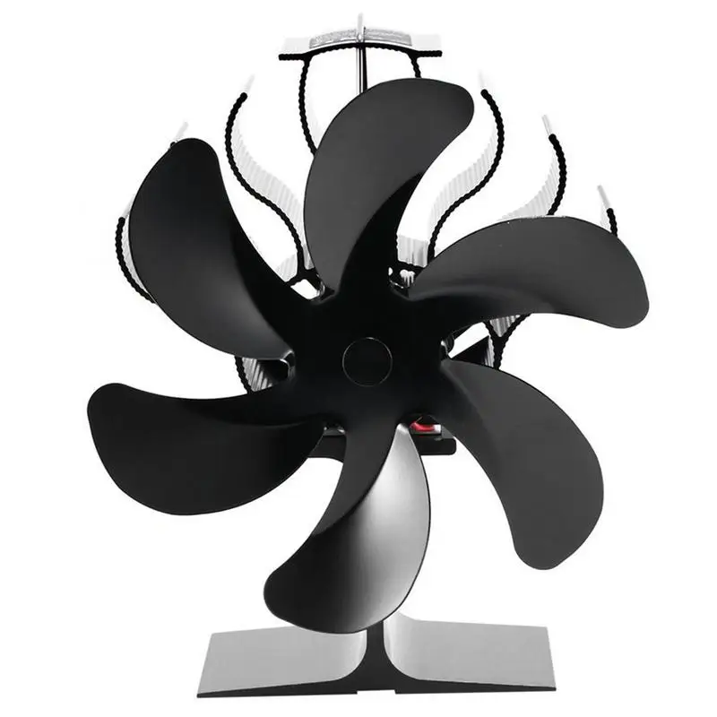 

Thermoelectric Stove Fan 6 Blade Fireplace Fan Non-Electric Wood Stove Fan Heat Powered Thermoelectric Fan EcoFan For Wood