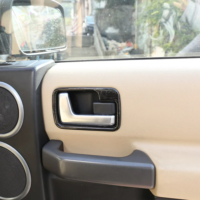 لاند روفر ديسكفري 3 LR3 2004-2009 ABS أسود باب السيارة الداخلي السلطانية مقبض إطار مزخرف ملصق اكسسوارات السيارات