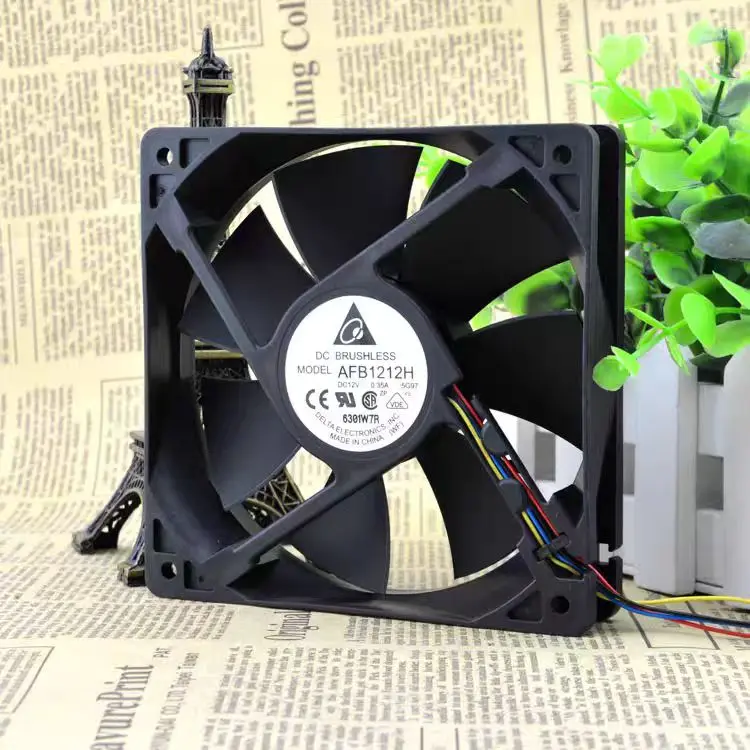

1pcs 1225 AFB1212H 12V 0.35A 12CM 12025 4-wire PWM temperature control cooling fan
