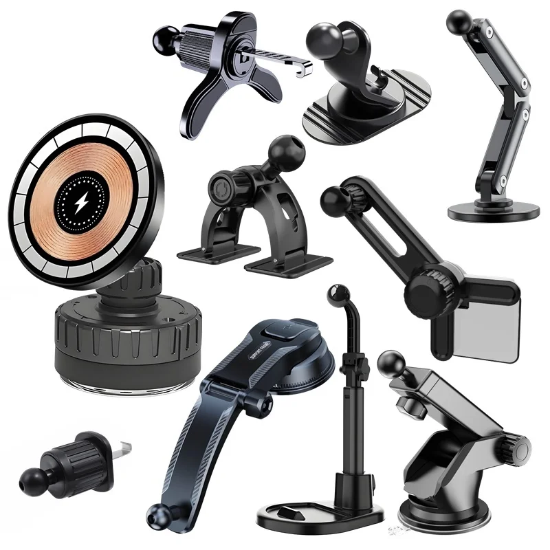 

15W Magnetic Car Wireless Charger 360 Rotation Desk Foldable Stand For Iphone 17 16 15 14 13 12 11 Pro Max Samsung Xiaomi Holder