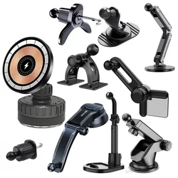 15W Magnetic Car Wireless Charger 360 Rotation Desk Foldable Stand For Iphone 17 16 15 14 13 12 11 Pro Max Samsung Xiaomi Holder