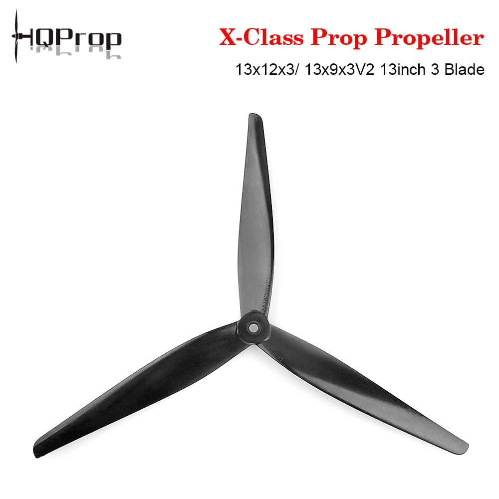 HQ X-Class Prop 13x12x3V2/ 13x9x3V2 13inch Black-Carbon Reinforced Nylon 3 Blade Propeller for RC FPV Drone