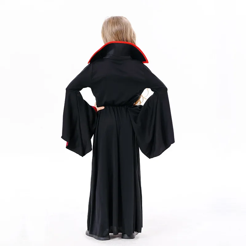 Girls Halloween Costume Vampire Dress Up Child Vampiress Role Play Carnival Party Cosplay Halloween Carnival Party Suit