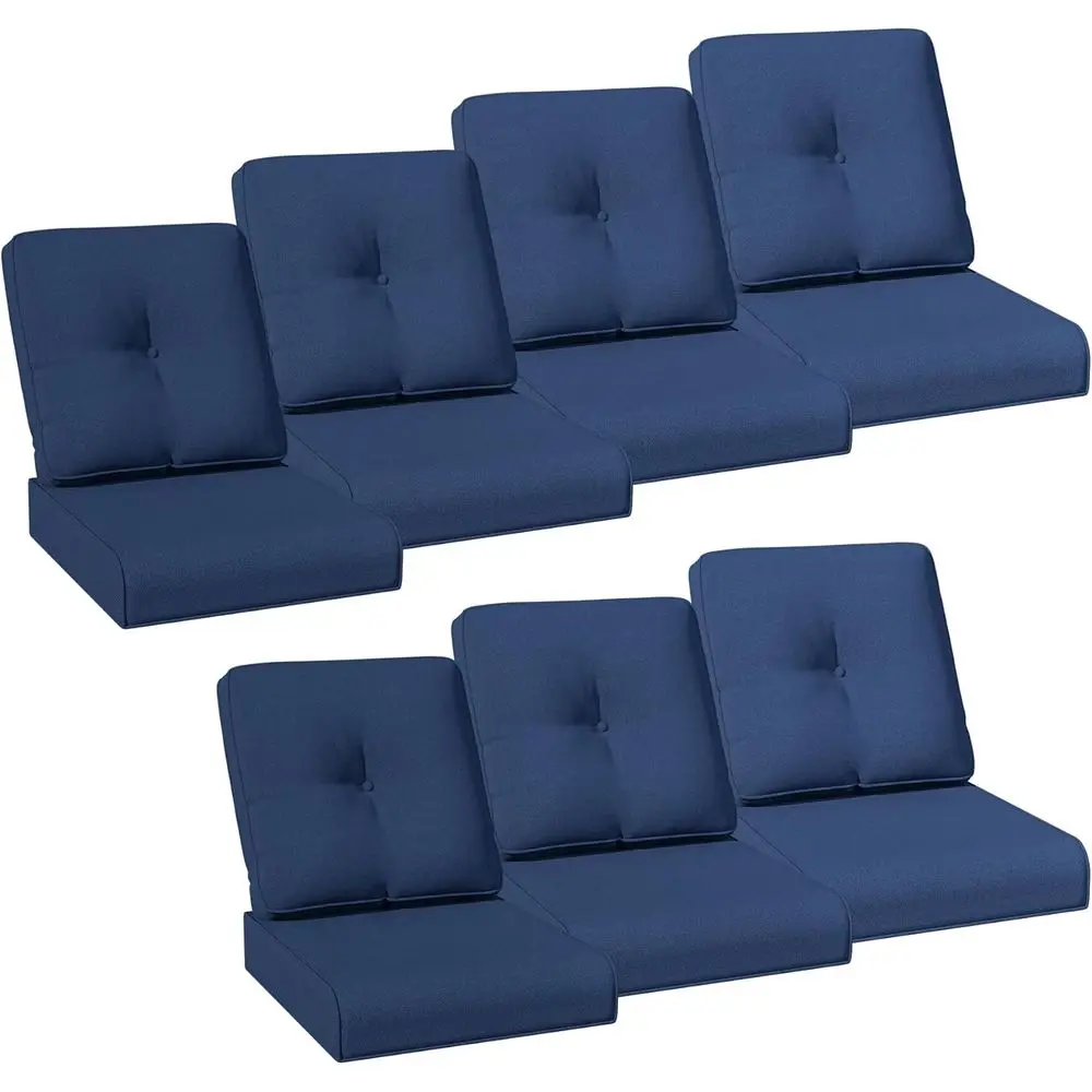 

22x25/22x24 Inch Outdoor Deep Seat Cushions Set, Water-Resistant & Thick, Patio Furniture Replacement Cushions