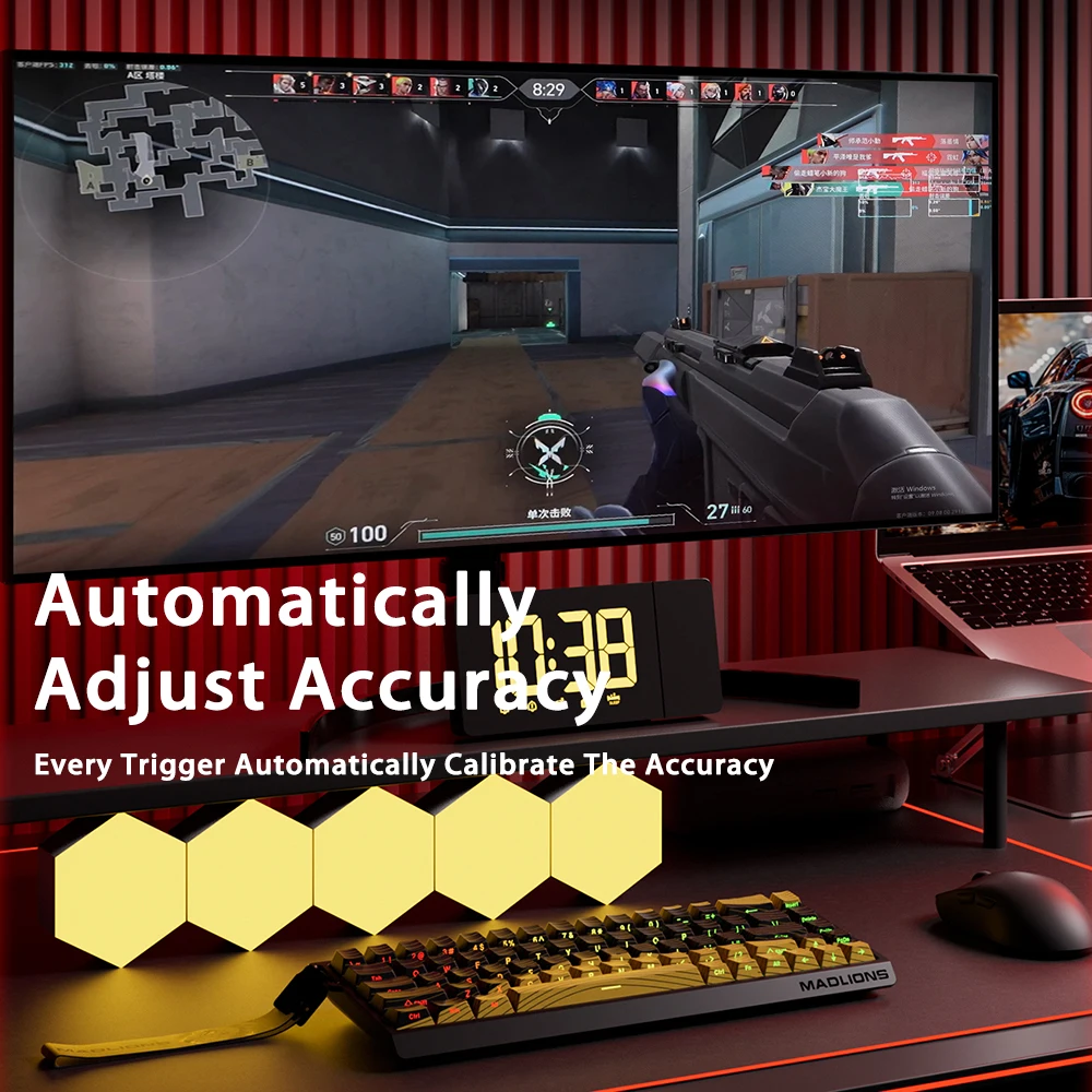 MADLIONS MAD 60/68 HE 기계식 키보드, 마그네틱 스위치, 빠른 트리거, 8K RGB 게임용 키보드, 발로란트 게이머 PC 액세서리