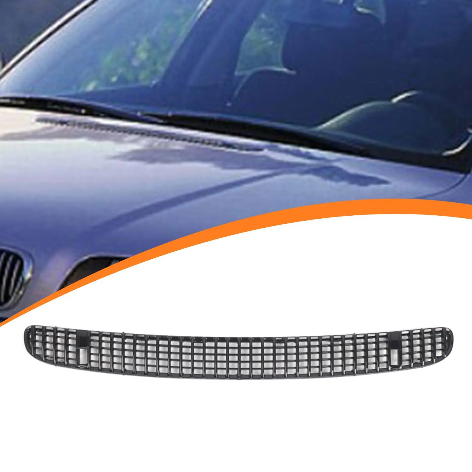 

Hood Grille Center Vent Air Inlet Automotive Accessories 51137075312 Black Lightweight Replace Repair Parts for E46