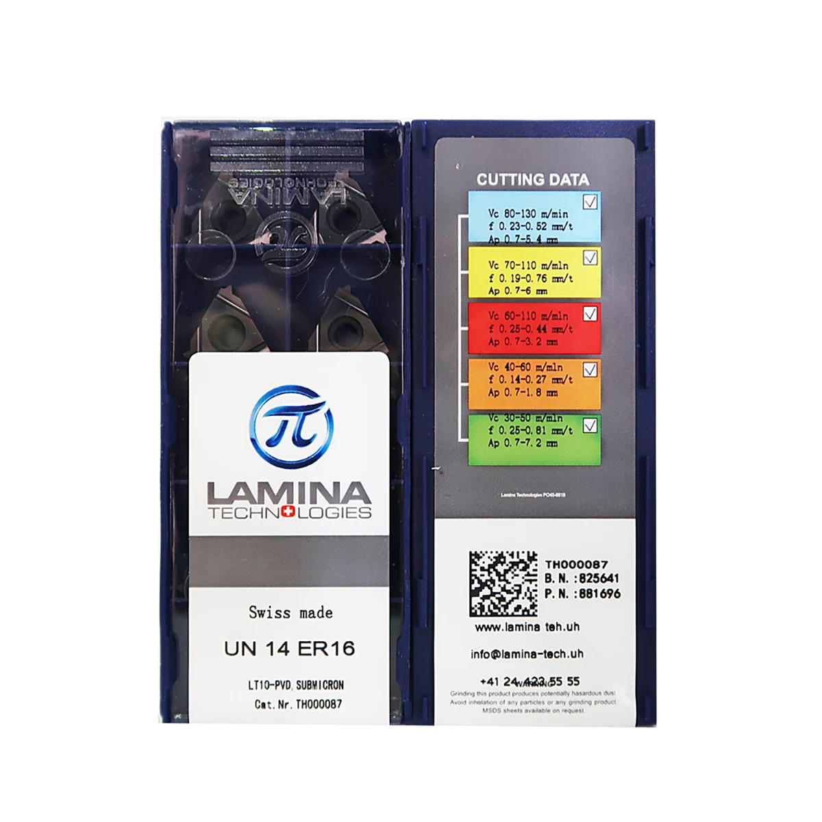 CNC Lathe Carbide Threading Inserts LAMINA Original UN14IR16‑LT10 Cutting Blades for Industrial Metal Thread Processing