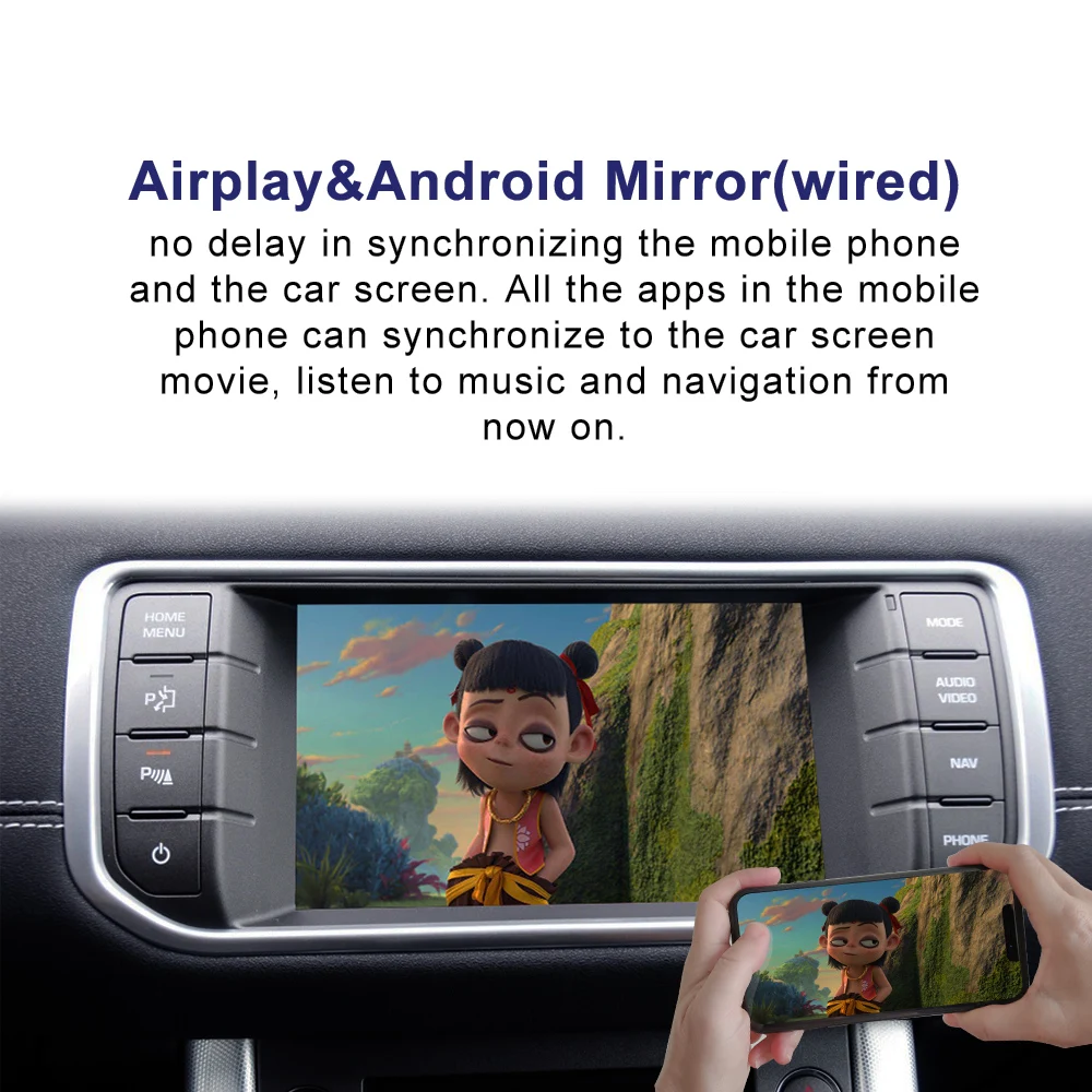 Wireless CarPlay For Land Rover Evoque Bosch 2013 - 2018 Android Auto Module Box Video Interface Mirror-Link