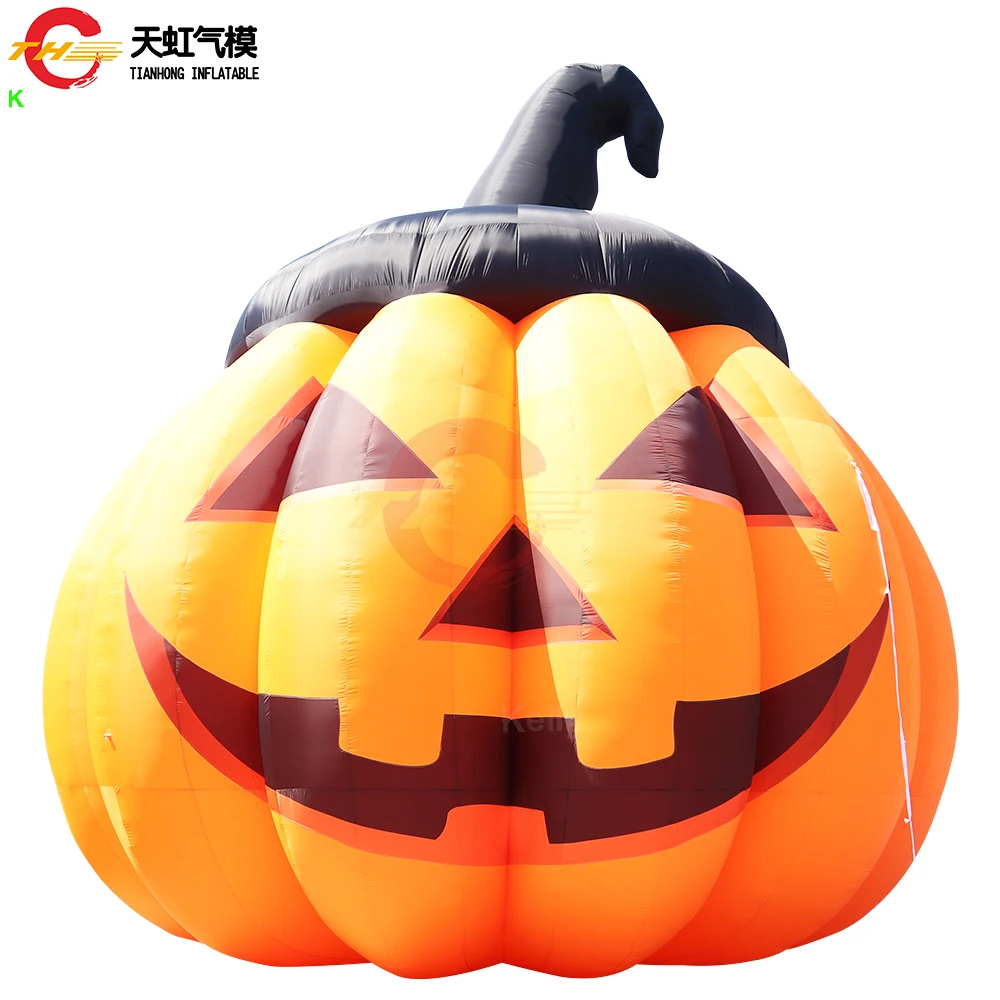 

12x11m Smile Ghost Face Giant Inflatable Pumpkin Balloon for Yard or Park Halloween Outdoor Decoration