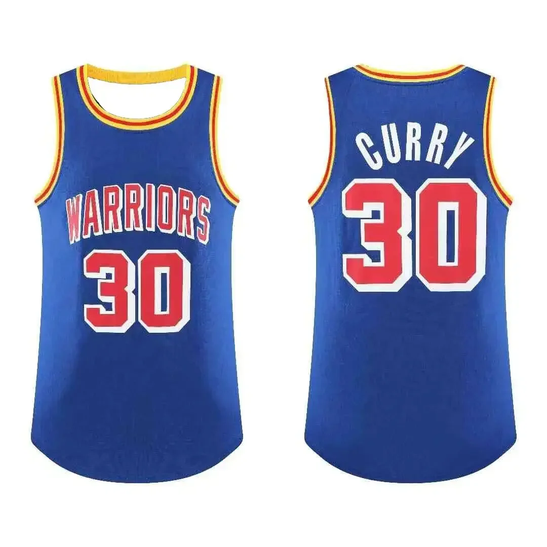 2025 Summer Basketball Jersey American Vest Explosive Curry Jersey No. 30 American Retro Top Men and Women's Fashion Brand Tops