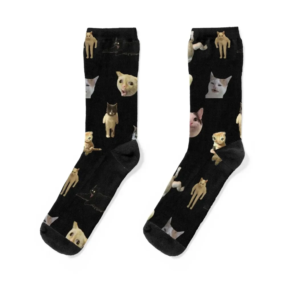 

Cursed Meme Cats Socks tennis custom sports Socks Ladies Men's