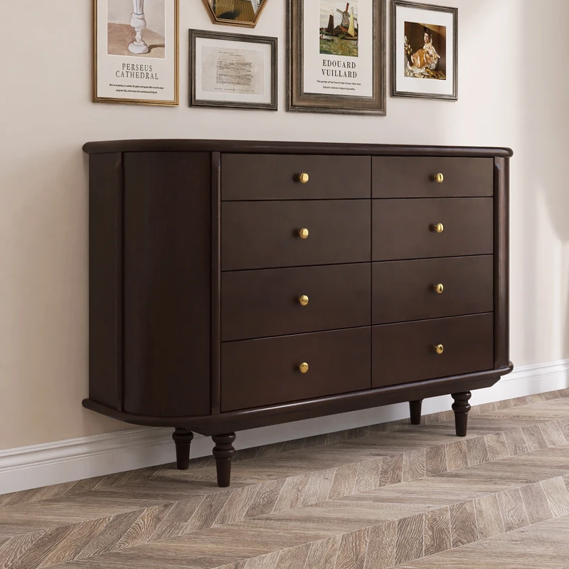 

wood chest, bedroom locker, bucket cabinet, American storage simple cabinet, porch drawer light luxury eight buckets