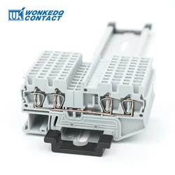10Pcs ST1.5-QU 2-input 2-output Spring Terminal Block Din Rail 1.5mmÂē 4 Conductors Electrical Connector ST 1.5-QUATTRO