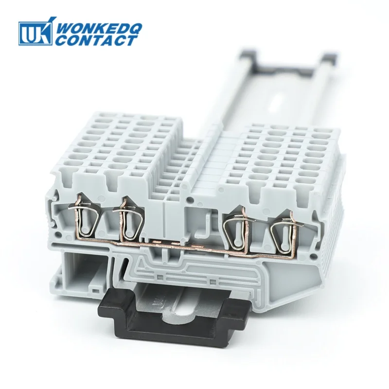 10Pcs ST1.5-QU 2-input 2-output Spring Terminal Block Din Rail 1.5mm² 4 Conductors Electrical Connector ST 1.5-QUATTRO