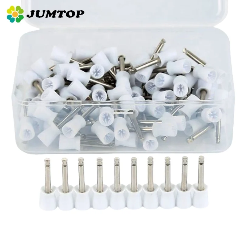 

JUMTOP 100Pcs Dental Rubber Polishing Cup RA Shank Polishing Head Disposable Prophy Cup for Low Speed Handpiece