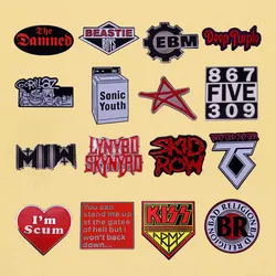 Rock Band Choir Badges Fashion Music Cartoon Metal Brooch Collecting Fans Medal Gift Lapel Accessories Enamel Pin