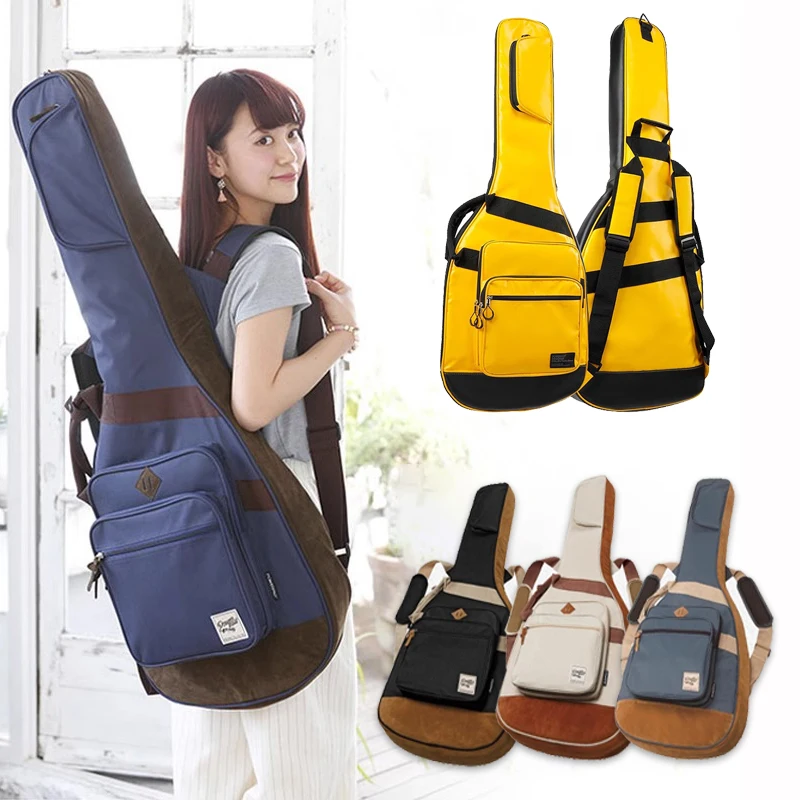 41inch Electric Guitar Bag Double Shoulder Thickened Backpack Portable Handheld Electric Guitar Bags Music Instrument Accessorie