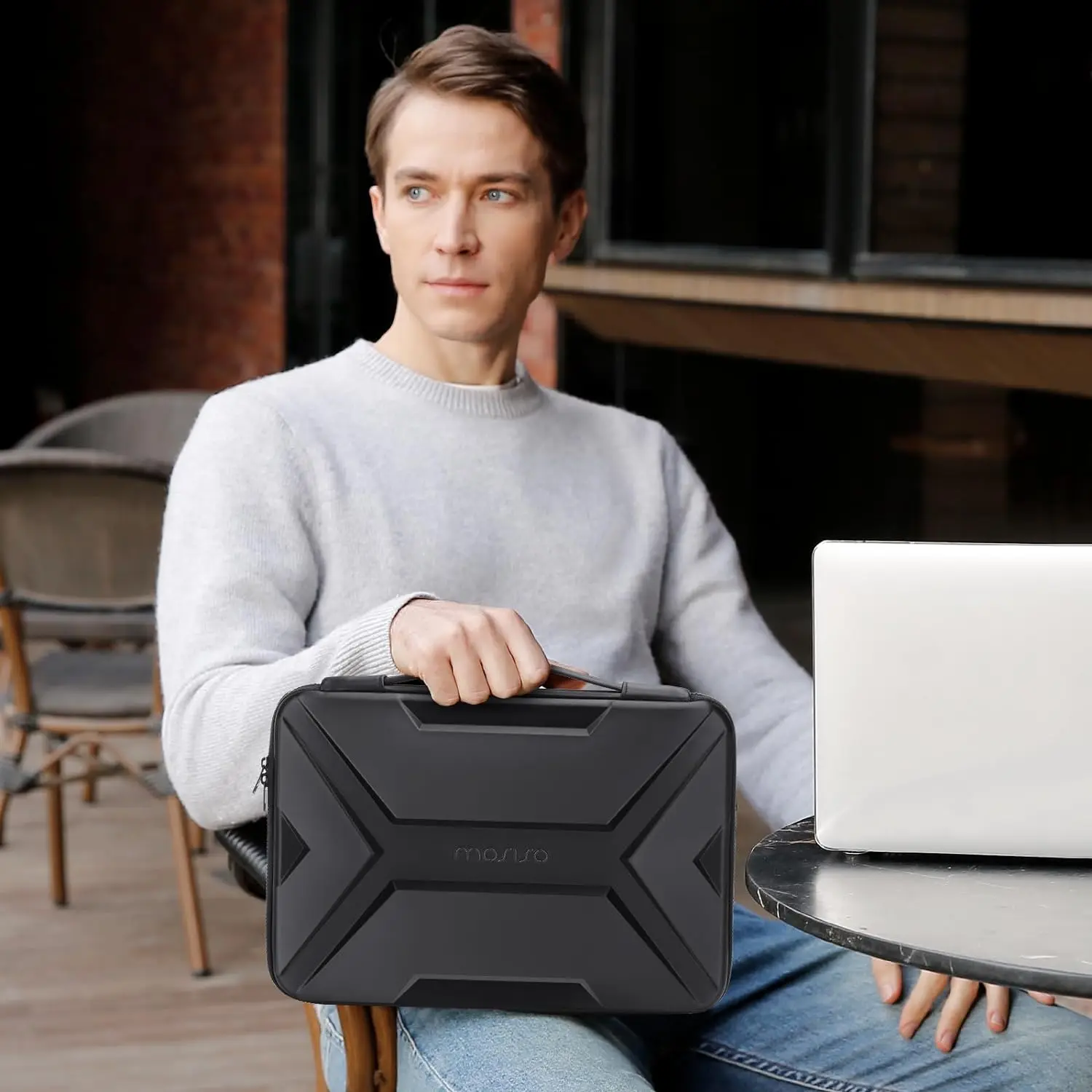 Laptop Sleeve Case Waterproof Notebook Carrying Case for MacBook Pro 13 14 15 16 M4 M3 M2 M1 Hard Shell Computer Handbag Cover