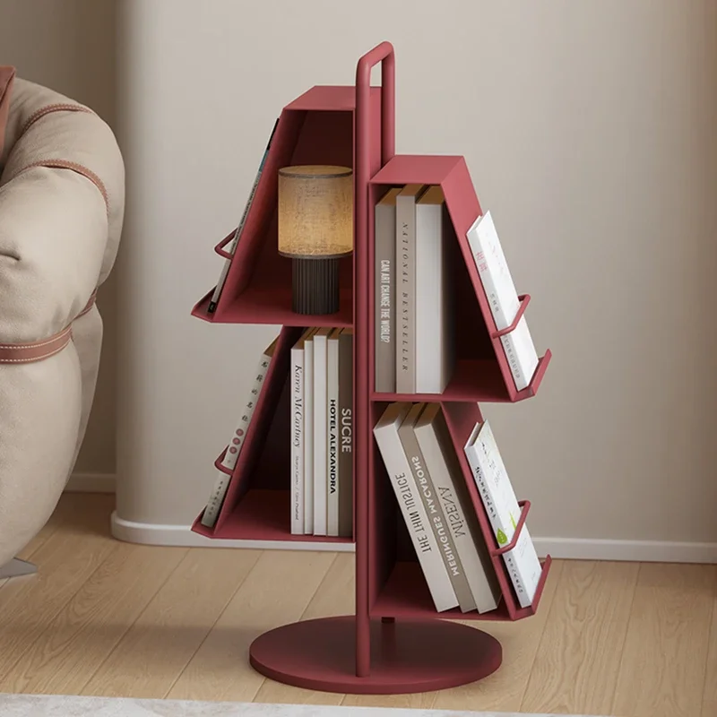 

Minimalist Design Floor Bookshelf Home Newspaper Display Reading Storage Magazine Rack Sofa Side Table Creative Furniture FYMR