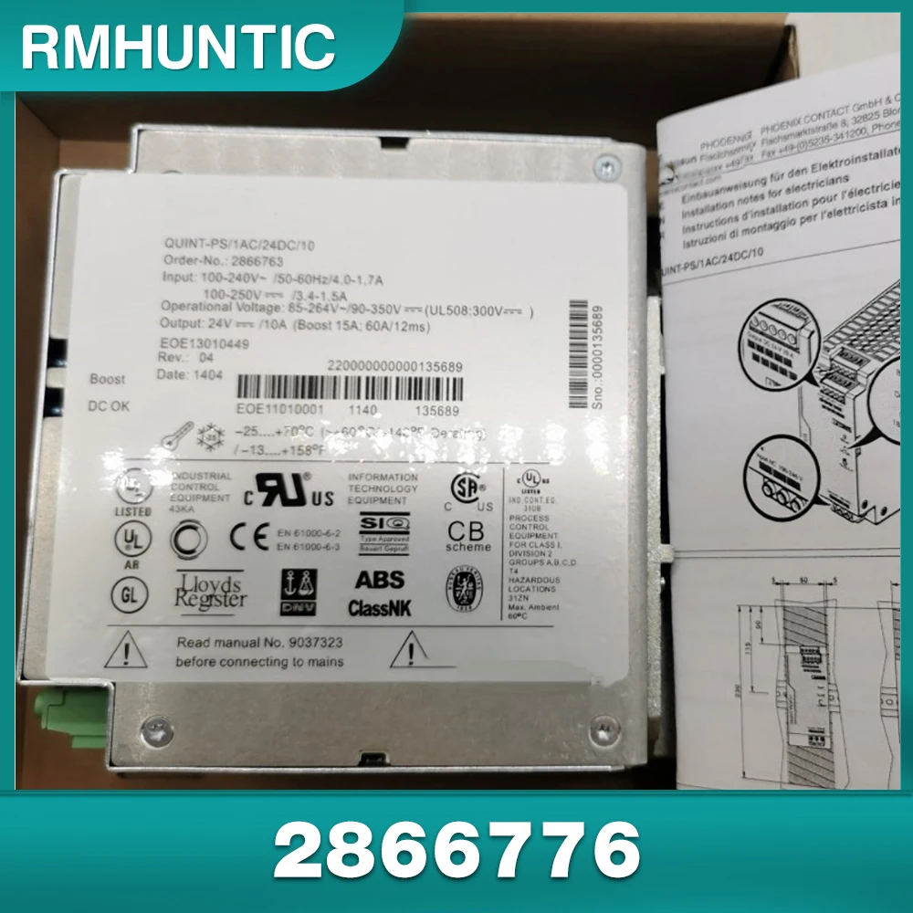 

QUINT-PS/1AC/24DC/20 20A Для источника питания Phoenix Номер заказа: 2866776