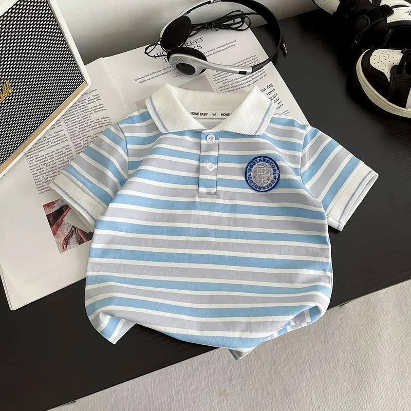 Children Summer Baby Boys Clothes Fashion Cotton Stripe T-shirts+ Shorts 2Pc/Set Kids Casual Outfits Infant Tracksuit 1-5years