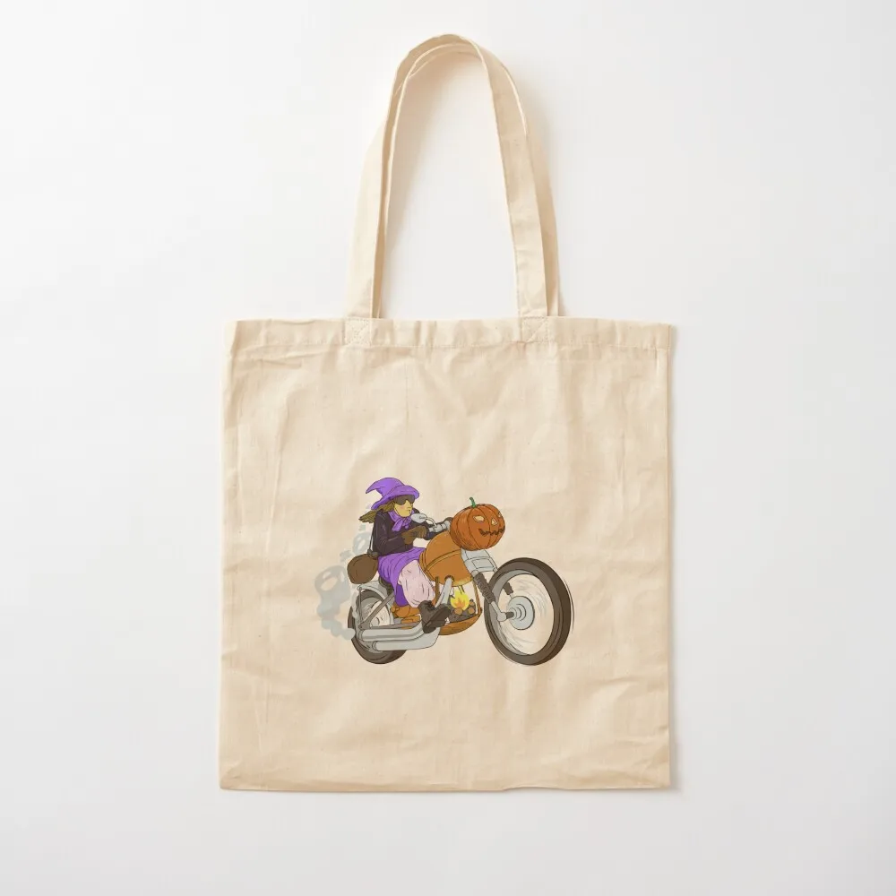 Biker witch Tote Bag Portable shopping bag Lady bags Women's shopping bag Large bags for women