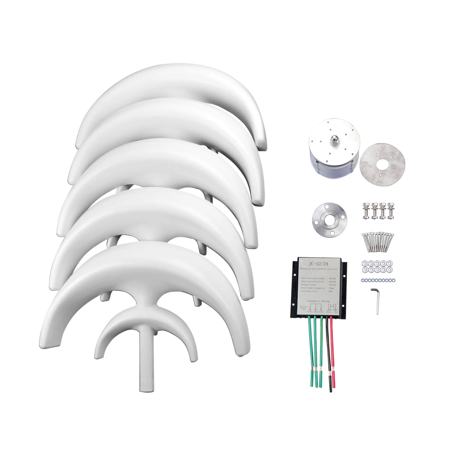 12 V 1200 W Windgenerator mit Ladegerät-Controller, 5 Flügel, Minitype-Laterne, Windturbinengenerator-Set, klare Energie, Windmühle für – Detail 12