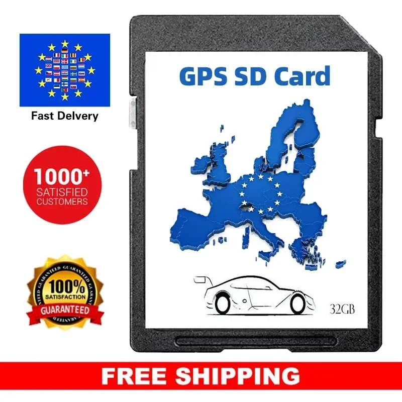 SD Card Data Navigations system Update GPS For Passat Car 32GB Navi AS V20 Coverage Europe Car Netherlands Spain Poland