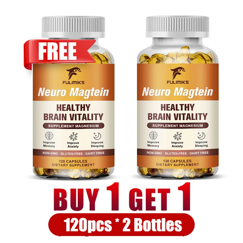 

Neuro Magtein Capsules, Memory Health, Cognitive Support, Relieve Anxiety, Sleep Aid, Improve Focus, for Women and Men