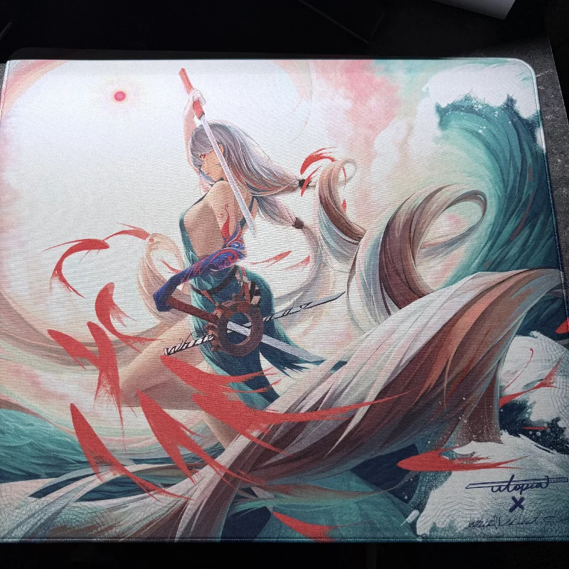 UtopiaGaming WhiteBladeV2 Anime Esports Polyurethane Mouse Pad, Designed Specifically for FPS Players