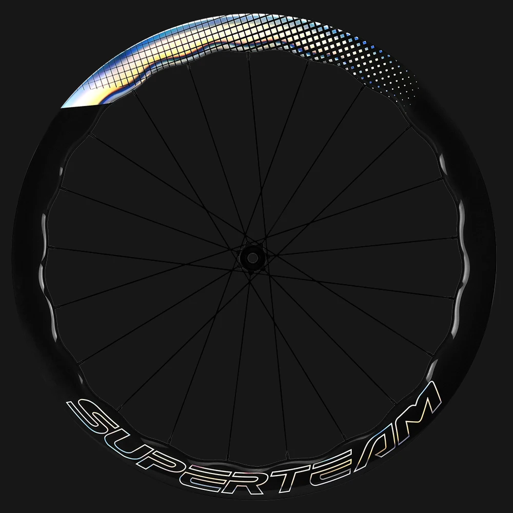 SUPERTEAM PRO D28-50 DISC Brake Shine Decals 700C Carbon Wheelset for Shimano/ Sram XDR