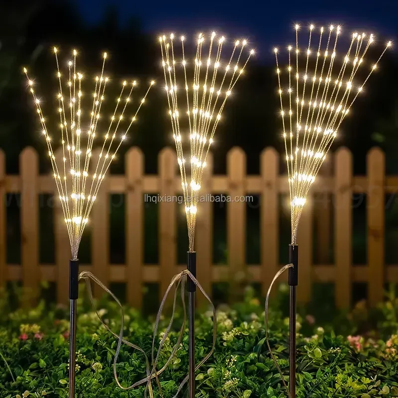 Outdoor Solar LED Flowing Lamp Waterproof Party Garden Park Courtyard Decoration Fairy Copper Wire Solar Garden