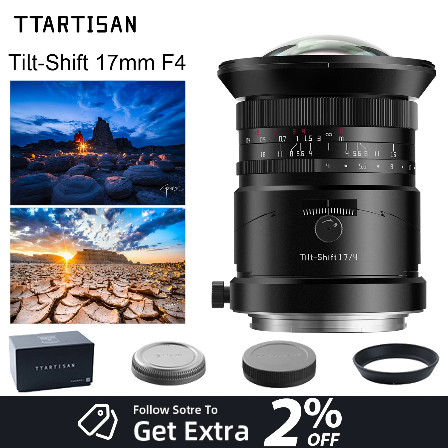TTArtisan Tilt-Shift MF 17mm F4 Full Frame Wide Angle lens for Sony E Nikon Z Canon R Sigma Leica Lumix L Fujifilm GFX